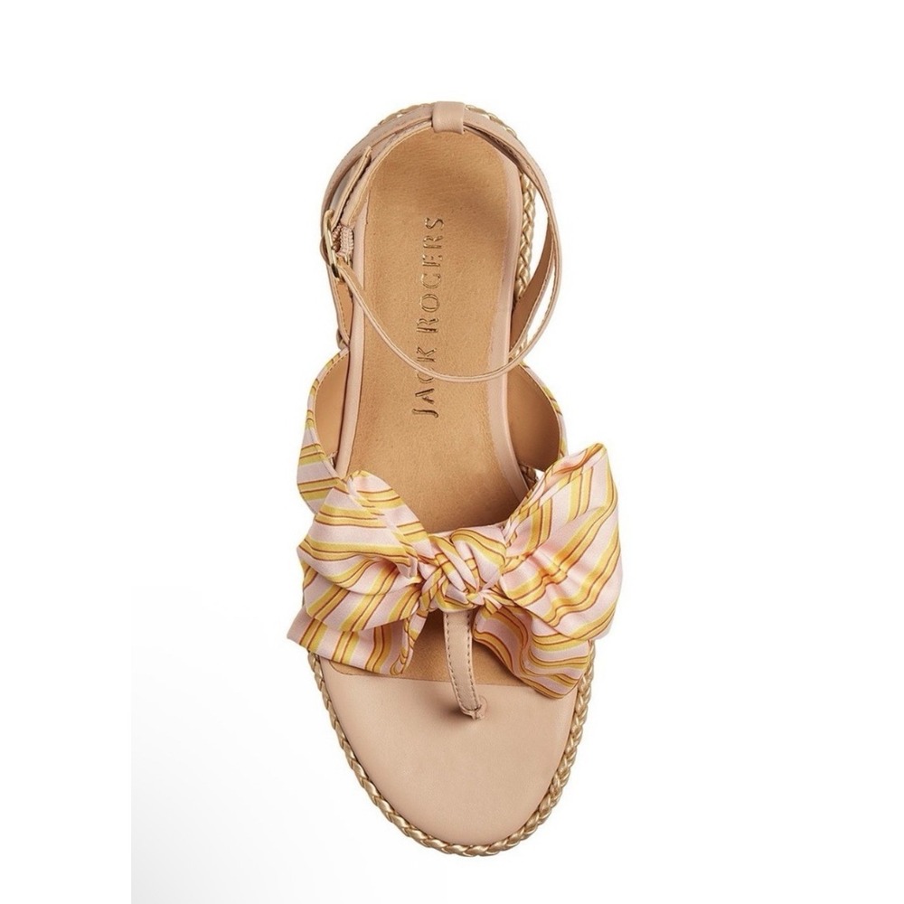 Jack Rogers Heidi Sandal Blush Orange Stripe Gladiator Womens 8‎ Medium New